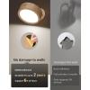 imageEZVALO LED Wall Mounted Lights 5500mAh Rechargeable Wall Sconces Lamp 3 Color Temps ampamp Remote and Touch Control 360Rotation Dimmable Cordless Wall Light for Bedroom Reading Study Bedside 3 PackWood