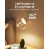 imageEZVALO LED Wall Mounted Lights 5500mAh Rechargeable Wall Sconces Lamp 3 Color Temps ampamp Remote and Touch Control 360Rotation Dimmable Cordless Wall Light for Bedroom Reading Study Bedside 3 PackWhite