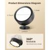 imageEZVALO LED Wall Mounted Lights 5500mAh Rechargeable Wall Sconces Lamp 3 Color Temps ampamp Remote and Touch Control 360Rotation Dimmable Cordless Wall Light for Bedroom Reading Study Bedside 3 PackBlack