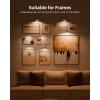 imageEZVALO Picture Light for Wall 4800mAh Rechargeable Wireless Remote 16in Dimmable Magnetic LED Art Display Light with 3 Color Temperatures for Gallery Living Room Bedroom Hallway Gold