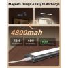 imageEZVALO Picture Light for Wall 4800mAh Rechargeable Wireless Remote Battery Lights for Painting 16In Dimmable Magnetic LED Art Display Light Colors Temperatures for Gallery Living RoomHallwayBlack