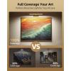 imageEZVALO Picture Light for Wall 4800mAh Rechargeable Wireless Remote Battery Lights for Painting 16In Dimmable Magnetic LED Art Display Light Colors Temperatures for Gallery Living RoomHallwayGold