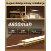 imageEZVALO Picture Light for Wall 4800mAh Rechargeable Wireless Remote Battery Lights for Painting 16In Dimmable Magnetic LED Art Display Light Colors Temperatures for Gallery Living RoomHallwayGold