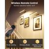 imageEZVALO Picture Light for Wall 4800mAh Rechargeable Wireless Remote Battery Lights for Painting 16In Dimmable Magnetic LED Art Display Light Colors Temperatures for Gallery Living RoomHallwayGold
