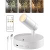 imageEZVALO Spot Lights Indoor5500mAh Rechargeable Plants Spotlights with RemoteWireless Mini Art Accent Spot Lights with TimerDimmable 3CCT Uplights Indoor2PackBlack1PackWhite