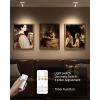 imageEZVALO Spotlights Indoor with Remote5500mAh Rechargeable Plant Spotlight Indoor Wireless LED Uplighting with TimerDimmable 3CCT Picture Lights for PaintingArtworkAccent Lighting2PackBlackWhite