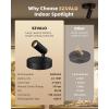 imageEZVALO Spotlights Indoor with Remote5500mAh Rechargeable Plant Spotlight Indoor Wireless LED Uplighting with TimerDimmable 3CCTMini Spot Lights for PaintingArtworkAccent Lighting3PackBlack