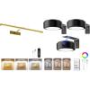 imageEZVALO Picture Light for Wall 4800mAh Rechargeable Wireless Remote 16in Dimmable Magnetic LED Art Display Light with 3 Color Temperatures for Gallery Living Room Bedroom Hallway Gold