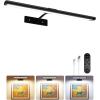 imageEZVALO Picture Light for Wall 4800mAh Rechargeable Wireless Remote Battery Lights for Painting 16In Dimmable Magnetic LED Art Display Light Colors Temperatures for Gallery Living RoomHallwayBlack