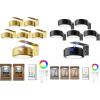 imageEZVALO Picture Lights for Wall 2000mAh Rechargeable Battery Magnetic Poster Lights Gold 6 Pack ampamp Black 6 Pack