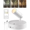 imageEZVALO Spotlights Indoor with Remote5500mAh Rechargeable Plant Spotlight Indoor Wireless LED Uplighting with TimerDimmable 3CCT Picture Lights for PaintingArtworkAccent Lighting2PackBlackWhite