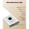 imageEZVALO Under Cabinet Lighting Wireless 80 LED Rechargeable Motion Sensor Light Indoor Under Counter Lights for Kitchen 3 Color Temps Dimmable Closet Lights with Battery Indicator10 inch10 inch  6Pack