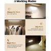 imageEZVALO Under Cabinet Lighting Wireless 80 LED Rechargeable Motion Sensor Light Indoor Under Counter Lights for Kitchen 3 Color Temps Dimmable Closet Lights with Battery Indicator10 inch10 inch  6Pack