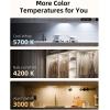 imageEZVALO 6Pack Under Cabinet Lighting with Charging Station 2000mAh Rechargeable Wireless Motion Sensor Lights 3 Color Temps Dimmable Timer Magnetic with Remote Control for Kitchen Closet Stair6 Pack