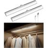 image:imageEZVALO 17Inch LED Motion Sensor Closet Light Rechargeable 3600mAh Battery 150 Lumens NoGlare Curved 3 Color Temperatures amp Dimmable Cabinet Light for Wardrobes amp Shelves15inch