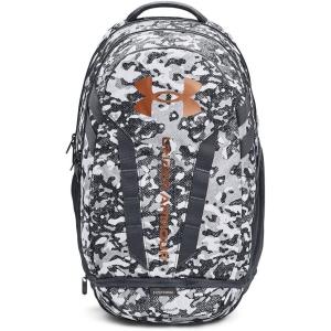 imageUnder Armour Unisex Hustle 50 Backpack104 White  Pitch Gray  Metallic Light Copper