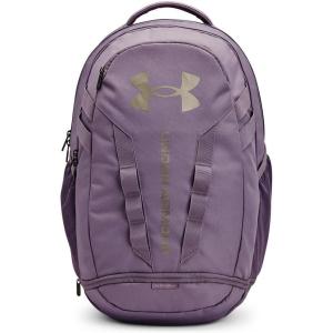 imageUnder Armour Unisex Hustle 50 Backpack550 Violet Gray  Violet Gray  Metallic Champagne Gold