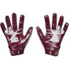 imageUnder Armour Mens F8 Football Gloves609  Maroon  Metallic Silver