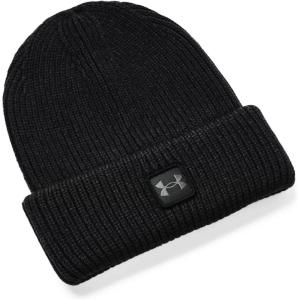 imageUnder Armour Mens Halftime Ribbed Beanie001 Black   Jet Gray