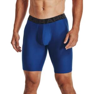imageUnder Armour Mens MultiPack Performance Tech Boxerjock Brief 9quot Inseam AllDay Comfort ampamp SoftTech Blue 432Halo Gray