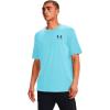 imageUnder Armour Mens Sportstyle Colorblock TShirt433 Glacier Blue  Black  Black