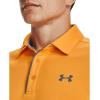 imageUnder Armour Mens Tech Golf PoloOmega Orange 857Pitch Gray