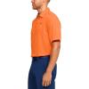 imageUnder Armour Mens Tech Golf PoloOrange Spark 841Pitch Gray