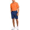 imageUnder Armour Mens Tech Golf PoloOrange Spark 841Pitch Gray