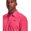 imageUnder Armour Mens Tech Golf PoloPink Shock 683Pitch Gray