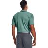 imageUnder Armour Mens Tech Golf PoloRetro Teal 391Pitch Gray