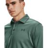 imageUnder Armour Mens Tech Golf PoloToddy Green 370Pitch Gray
