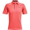 imageUnder Armour Mens Tech Golf PoloVenom Red 690Pitch Gray