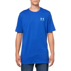 imageUnder Armour Mens Sportstyle Colorblock TShirt406 Royal   Sky Blue