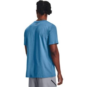 imageUnder Armour Mens Sportstyle Colorblock TShirt466 Cosmic Blue   Black