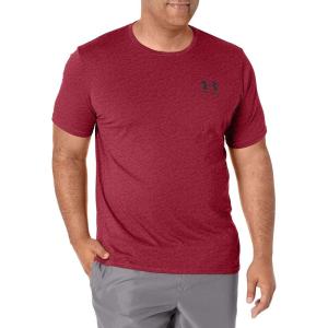 imageUnder Armour Mens Sportstyle Colorblock TShirtBlack Rose Medium Heather 664Black