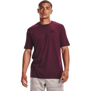 imageUnder Armour Mens Sportstyle Colorblock TShirtDark Maroon 602Black