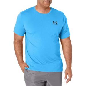imageUnder Armour Mens Sportstyle Colorblock TShirtEther Blue Medium Heather 452Black