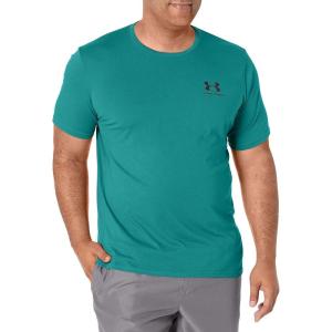 imageUnder Armour Mens Sportstyle Colorblock TShirtSaxon Green 386Black