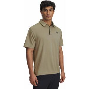 imageUnder Armour Mens Tech Golf Polo203 Timberwolf Taupe   Black