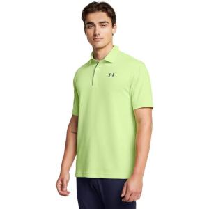 imageUnder Armour Mens Tech Golf Polo304 Morph Green   Pitch Gray