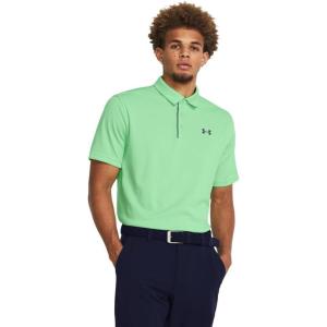 imageUnder Armour Mens Tech Golf Polo350 Matrix Green   Pitch Gray