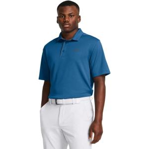 imageUnder Armour Mens Tech Golf Polo406 Photon Blue   Pitch Gray
