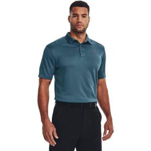 imageUnder Armour Mens Tech Golf Polo418 Static Blue   Pitch Gray