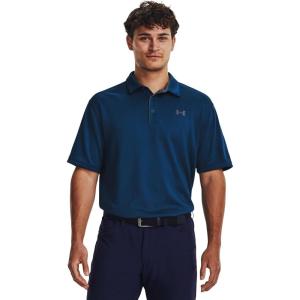 imageUnder Armour Mens Tech Golf Polo426 Varsity Blue   Pitch Gray