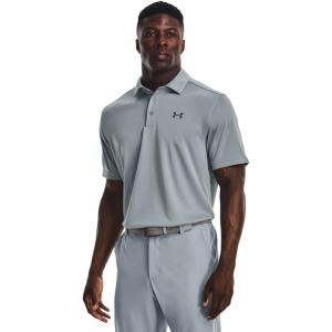 imageUnder Armour Mens Tech Golf Polo465 Harbor Blue   Pitch Gray