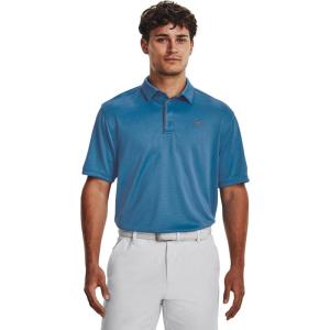 imageUnder Armour Mens Tech Golf Polo466 Cosmic Blue   Pitch Gray