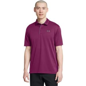imageUnder Armour Mens Tech Golf Polo505 Purple Gemini   Pitch Gray