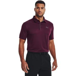 imageUnder Armour Mens Tech Golf Polo572 Purple Stone   Pitch Gray