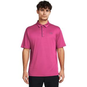imageUnder Armour Mens Tech Golf Polo686 Astro Pink   Pitch Gray