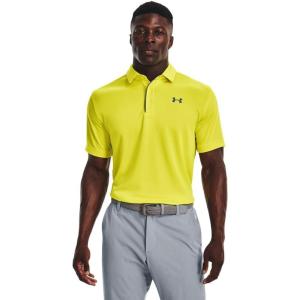 imageUnder Armour Mens Tech Golf Polo799 Starfruit   Pitch Gray